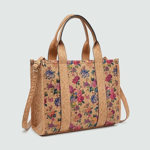 Printed cork tote bag - printed,