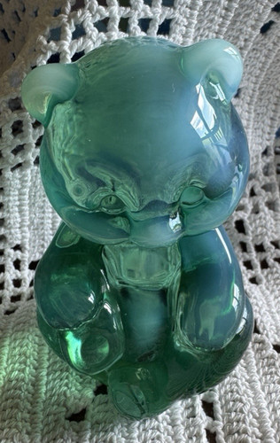 Fenton art glass green - glass,