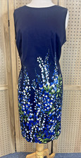 Hobbs Navy Dress Size 16 – Floral Detail – Ideal for Work, Weddings & Winter Sun