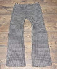 Women’s VTG MANGO Taupe Wool Blend Tailored Bootcut Flared Trousers UK8 W28 L30