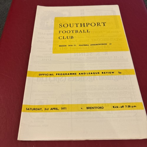 Southport brentford 1970 - v,