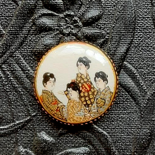 Antique vtg hand paint satsuma - vtg,