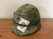 Vintage British Army Helmet With Cover