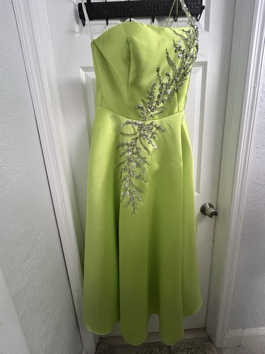 Terani couture green satin - couture,