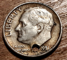 USA SILVER DIME 1951