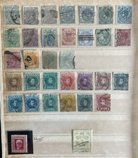 Early Spanish stamps on page