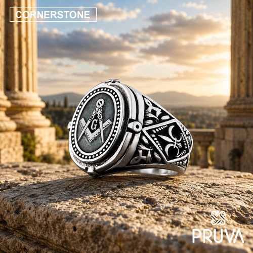 Masonic ring 925 - masonic,