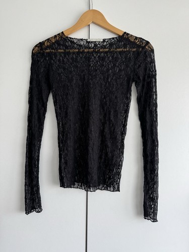 Zara black lace long sleeve - lace,