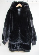 Zara Womens Black  Faux Fur
