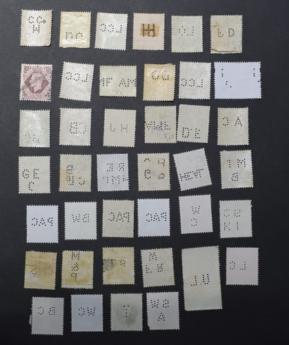 Stamps perfins mixed - ,