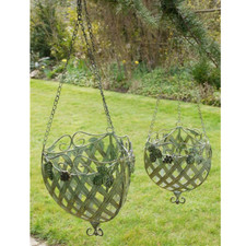 Set of 2 Green Large Vintage