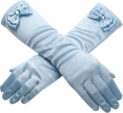 Girls long satin gloves - girls,