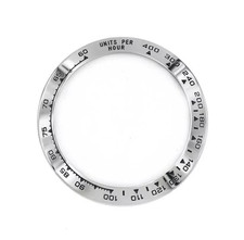 Watch Bezel Insert For Rolex Daytona Steel Ring Silver With Black Numerals