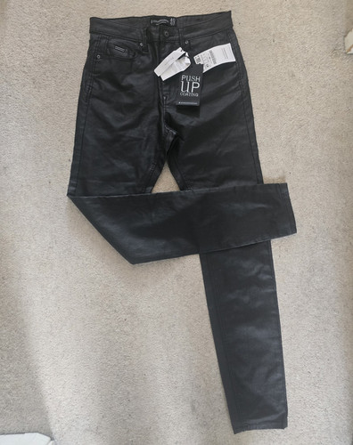 Stradivarius black coated - black, faux