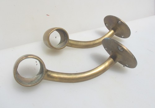 Victorian brass pub hand rail - brass,