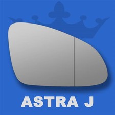 Vauxhall Astra J wing door mirror glass 09-15 Right Driver side with Wide Angle