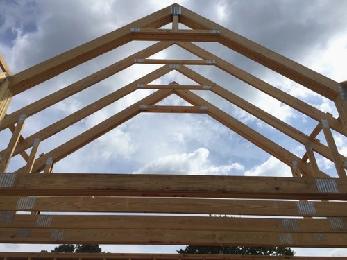 Wood floor roof trusses - wood,