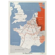 Reproduction german war map - german,