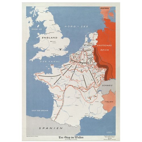 Reproduction german war map - reproduction,