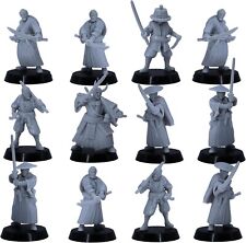 Japanese Samurai Ronin x12 Set Miniatures, Tabletop Wargames Nippon Starter Army