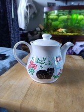 Cat Tea Pot Art Deco Style