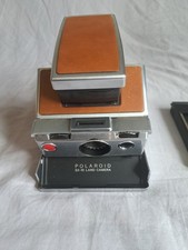 Polaroid SX-70 Land Camera with Brown Leather Case Vintage (UNTESTED)