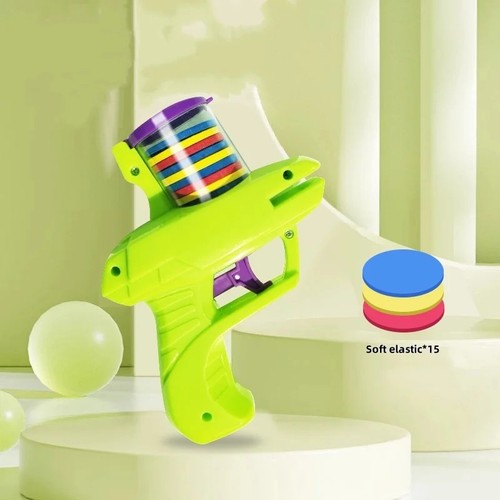 Flying foam disc launcher - flying,