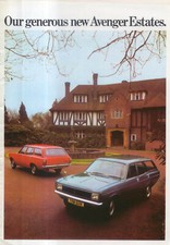 Hillman Avenger Estate De Luxe Super 1250 1500 1972-3 Original UK Brochure C2617