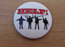 The Beatles "Help" Logo Button Pin Badge Merchandise. Small 25mm