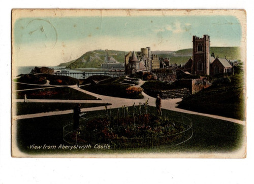 Aberystwyth view from - view, castle
