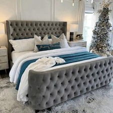 Plush Velvet Foot Wingback