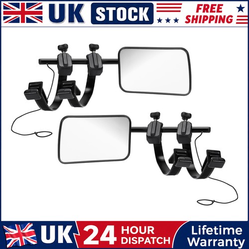 Flat caravan towing mirrors - 2x,