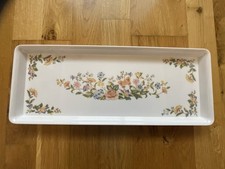VINTAGE AYNSLEY ENGLAND SANDWICH SNACK TRAY - COTTAGE GARDEN -MELAMINE  15" x 6"