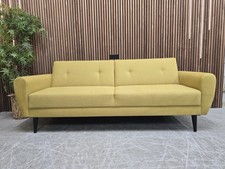 Sofa.com x Jack Wills 3 Seat Sofa Bed In Yellow Textured Weave RRP- £1399