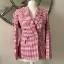 ZARA Blazer Pink White
