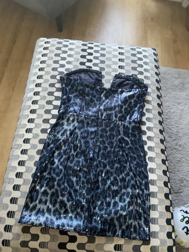 Women zara blue sequin - xs,