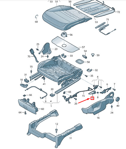 Touareg mk2 seat - vw,