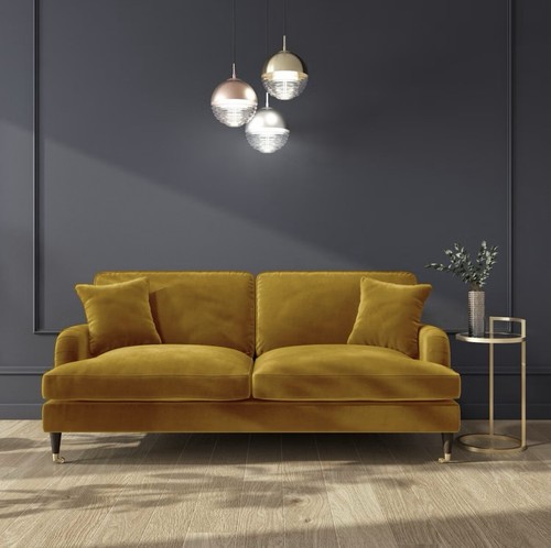 Velvet sofa seater - sofa, 3