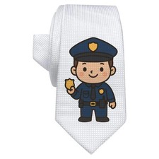 'Police Man Hero' White Tie /