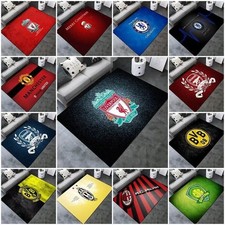 3D FootballClub Living Room Bedroom Carpets Anti-Slip Floor Rug Mat Doormat//
