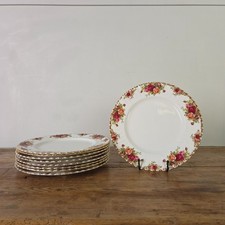 Royal Albert Old Country Roses Dinner Plates x 9 | Vintage Bone China Joblot