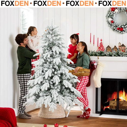 Snow flocked christmas tree - flocked,