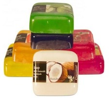 Natural  Organic Hand made soap 100g Varieties;PAPAYA,LEMON,COCONUT Soaps,UK