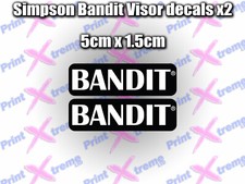 Simpson Bandit Visor Decal