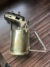 Vintage BURMOS Solid Brass Blow Torch Lamp - 1 pint