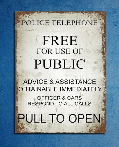 Police phone box aluminium - police,