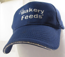 Bakery Feeds Cap Unisex Blue Adjustable Soft Cotton Dad Hat Employee Logo Trim