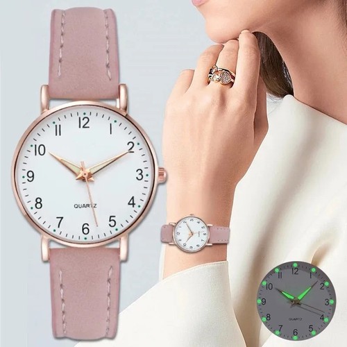 Ladies leather quartz watch - ladies,