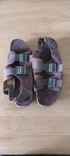 Caterpillar Men's Walking Sandals Brown Leather Strap, Size UK 11, Heavy Soles