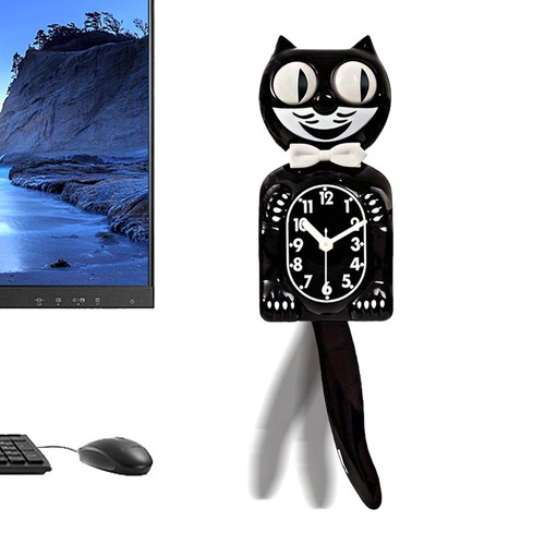 Classic black kit cat - classic, clock